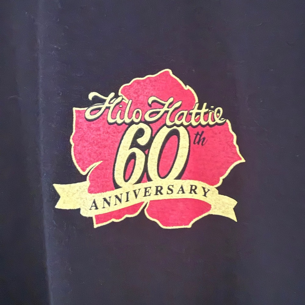 NWT Hilo Hattie 60 Year Anniversary Short Sleeve Shirt Mens Size XL Black - Picture 6 of 7